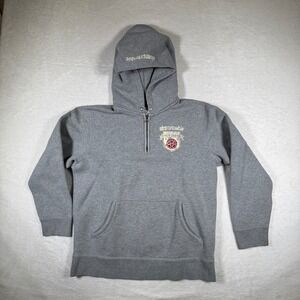 Abercrombie Fitch Gray Quarter Zip Hoodie Division Champions Soccer Graphic XL